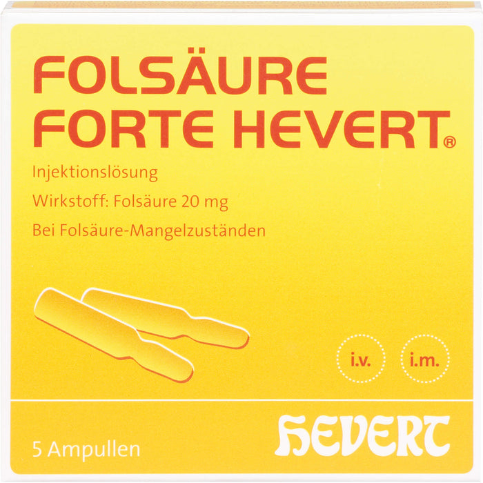 Folsaeure Forte Hevert, 5X2 ml AMP