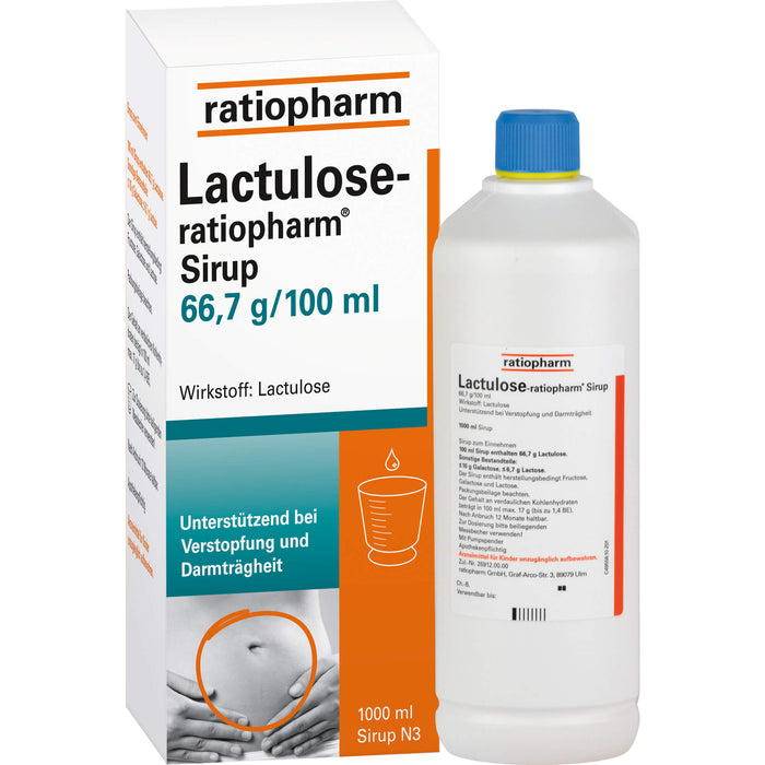 Lactulose-ratiopharm  Sirup, 1000 ml Lösung