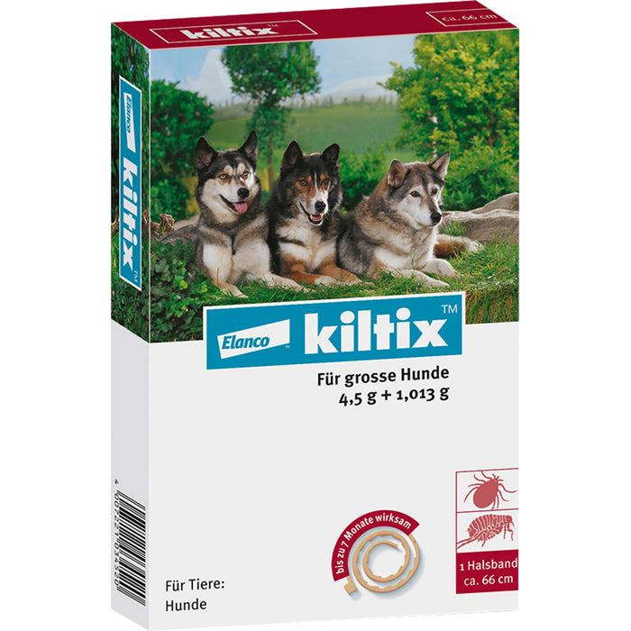 Kiltix Zecken- und Flohhalsband für große Hunde, 1 St. Halsband