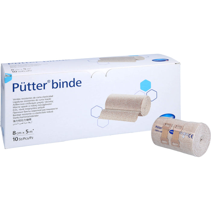 HARTMANN Pütterbinde 8 cm x 5 m, 10 St. Binde