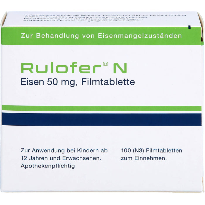 Rulofer® N Eisen, 50 mg, Filmtablette, 100 St FTA