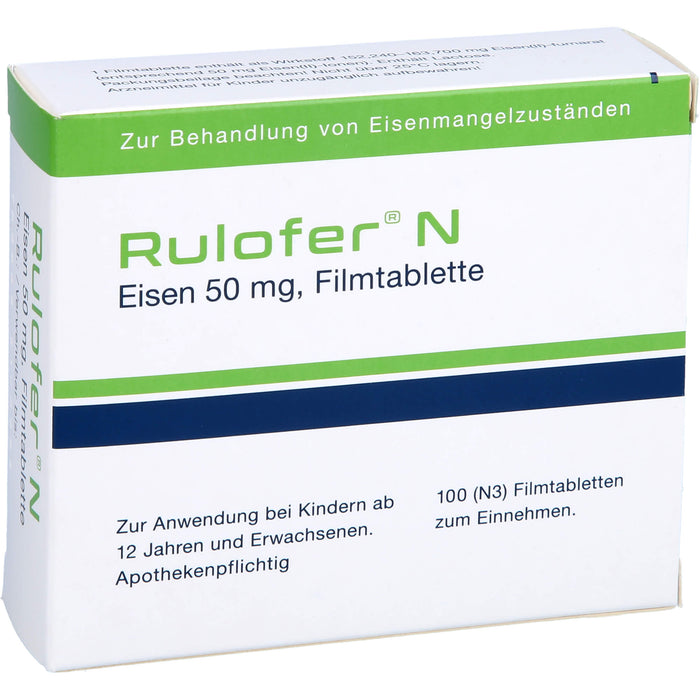 Rulofer N Eisen 50 mg Filmtabletten, 100 St. Tabletten