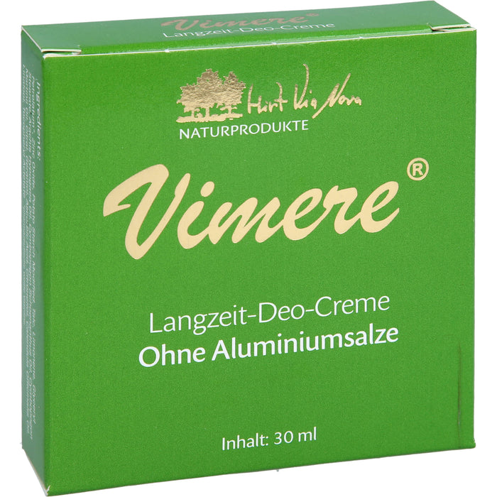Vimere Langzeit-Deo-Creme ohne Aluminiumsalze, 30 ml Creme