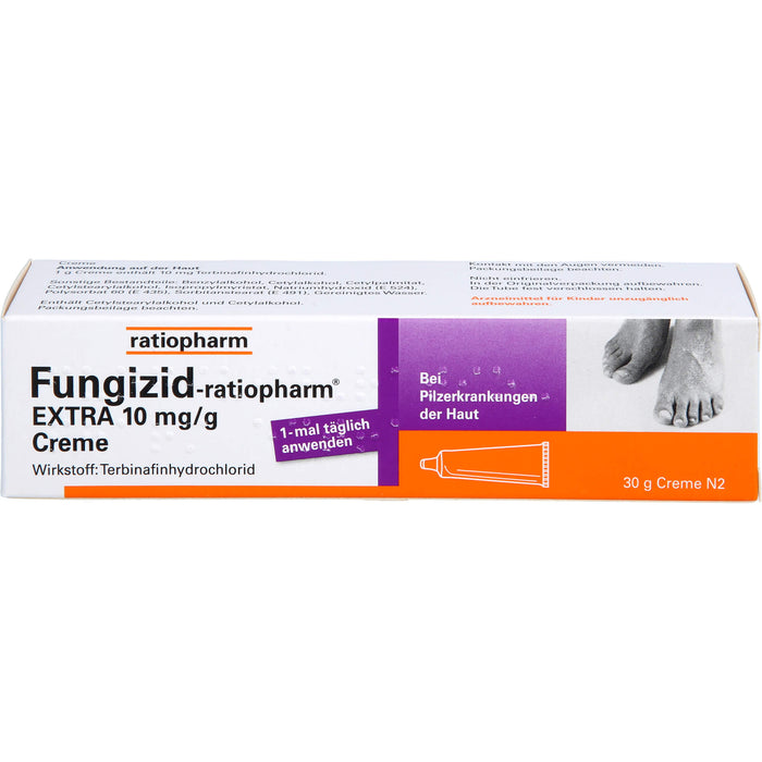 Fungizid-ratiopharm Extra Creme bei Pilzerkrankungen der Haut, 30 g Creme