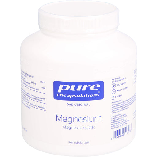 pure encapsulations Magnesium Magnesiumcitrat Kapseln, 180 St. Kapseln
