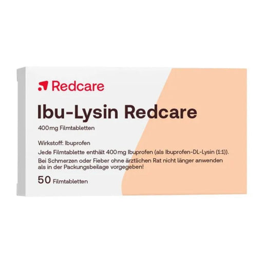 Redcare Ibu-Lysin 400 mg Filmtabletten bei Schmerzen und Fieber, 50 St. Tabletten
