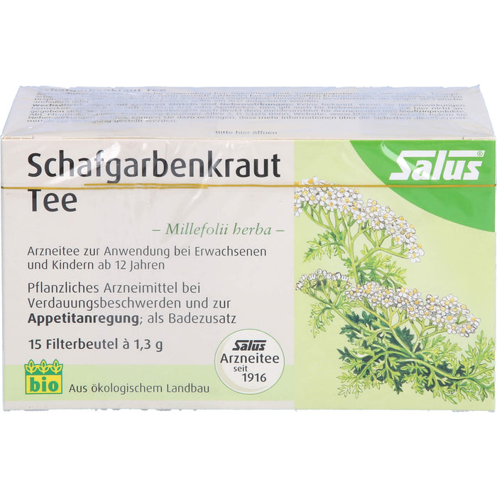 Salus Schafgarbenkraut bio bei Verdauungsbeschwerden und zur Appetitanregung, 15 St. Filterbeutel