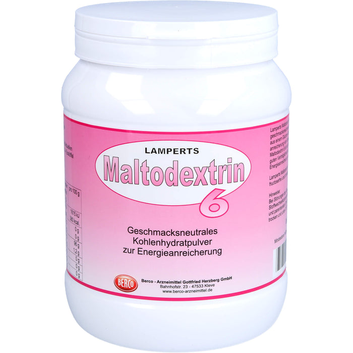 LAMPERTS Maltodextrin 6 Kohlenhydratpulver zur Energieanreicherung, 750 g Pulver