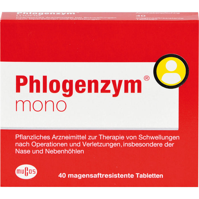Phlogenzym mono Tabletten zur Therapie von Akuten Schwellungszuständen nach Operationen und Verletzungen, 40.0 St. Tabletten