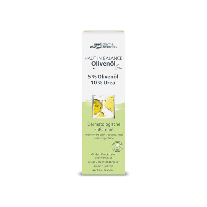 Medipharma Cosmetics Haut in Balance Olivenöl Fußcreme 5% Olivenöl 10% Urea, 100 ml Creme