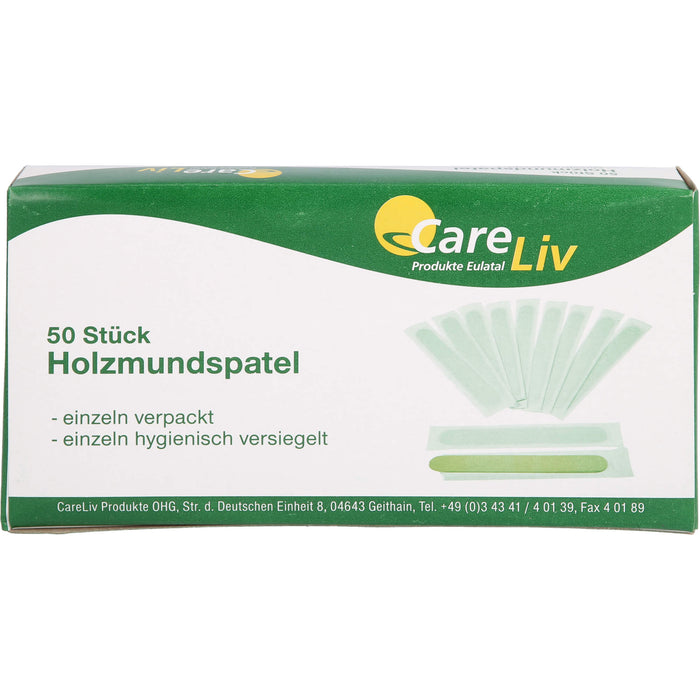 Holzmundspatel einzeln verpackt, 50 St 