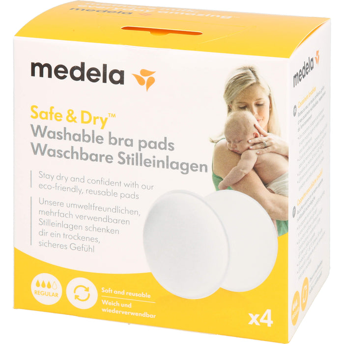 Medela Safe & Dry waschbare Stilleinlagen, 4 St. Einlagen