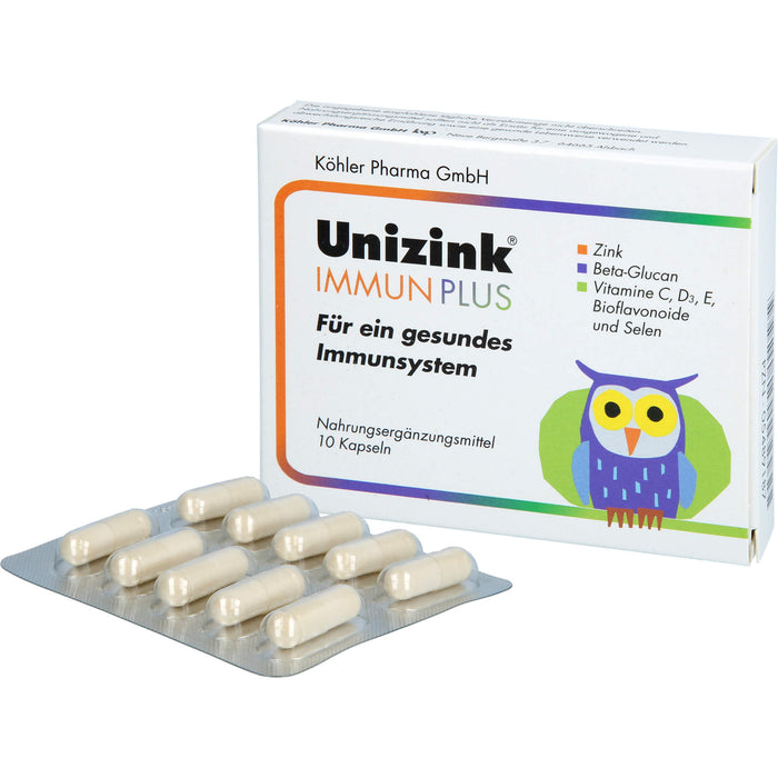 Unizink Immun Plus Kapseln für ein gesundes Immunsystem, 10 St. Kapseln