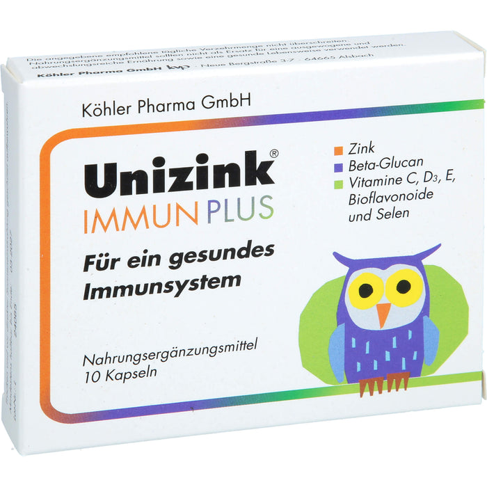 Unizink Immun Plus Kapseln für ein gesundes Immunsystem, 10 St. Kapseln