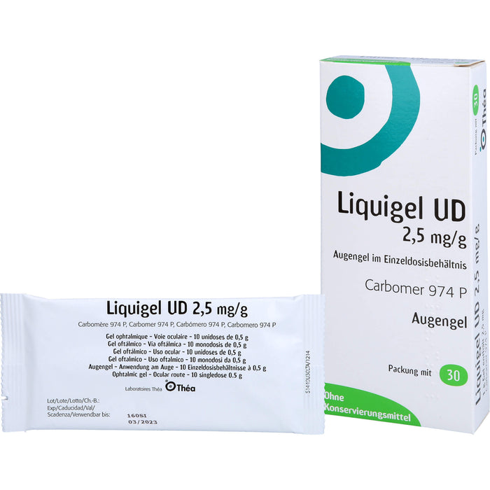 Liquigel UD 2,5 mg/g Augengel, 30 St. Einzeldosispipetten