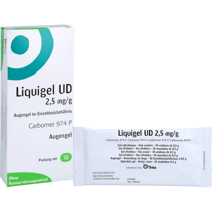 Liquigel UD 2,5 mg/g Augengel, 30 St. Einzeldosispipetten
