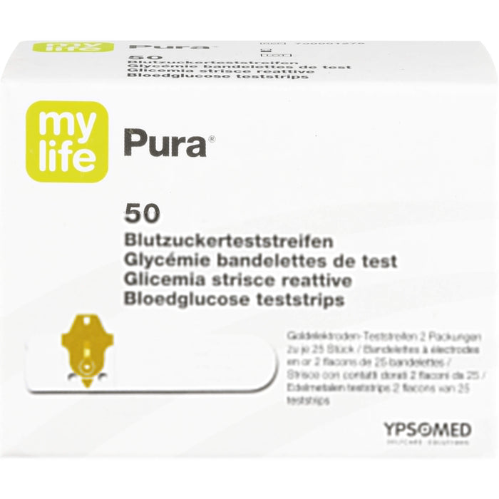 mylife Pura Blutzuckerteststreifen, 50 St. Teststreifen
