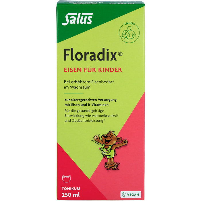 Floradix Eisen für Kinder Tonikum bei erhöhtem Eisenbedarf, 250 ml Lösung
