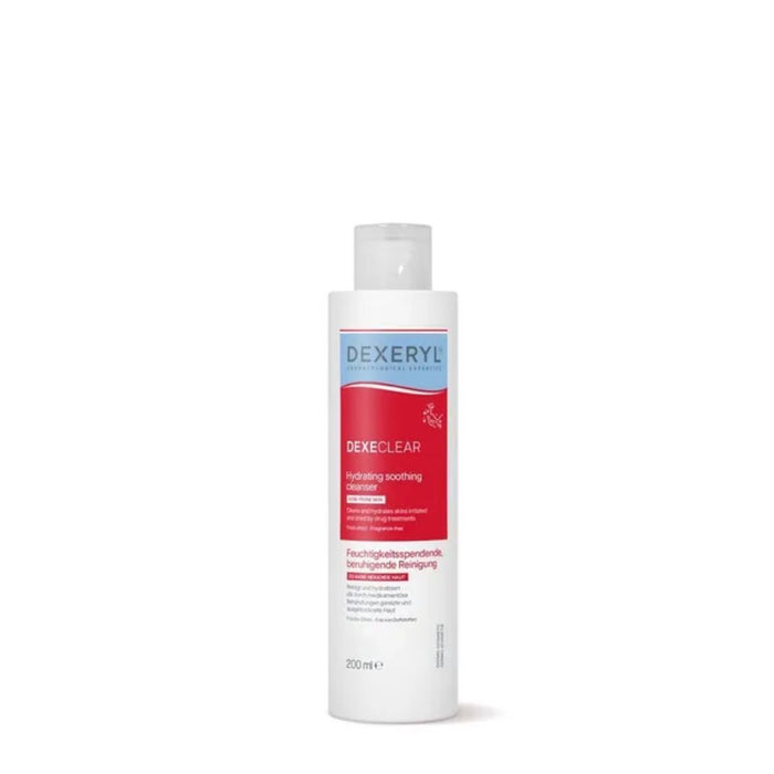 DEXECLEAR feuchtigkeitsspendende, beruhigende Reinigung für  unreine und zu Akne neigende Haut, 200 ml Gel