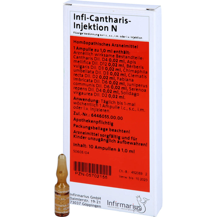 Infi Cantharis Injektion N Amp., 10X1 ml AMP