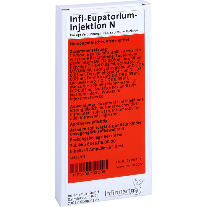 Infi Eupatorium Injektion N, 10X1 ml AMP