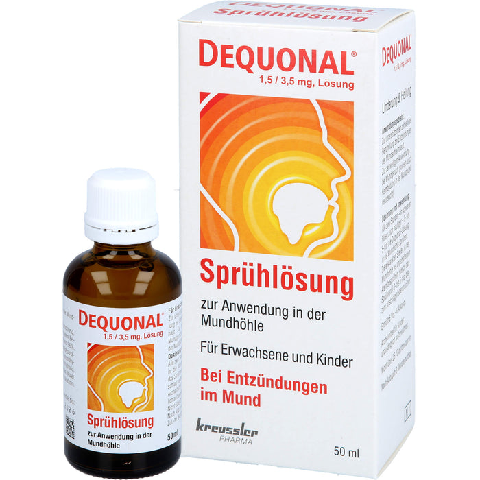 DEQUONAL Sprühlösung bei Entzündungen im Mund, 50 ml Lösung