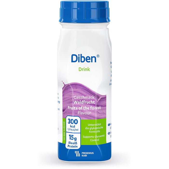Diben Drink Waldfrucht Aufbaukost & Diät bei Diabetes, 800 ml Lösung