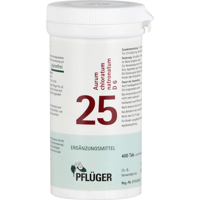 PFLÜGER Biochemie Nr.25 Aurum chloratum natronatum D6 Tabletten, 400 St. Tabletten