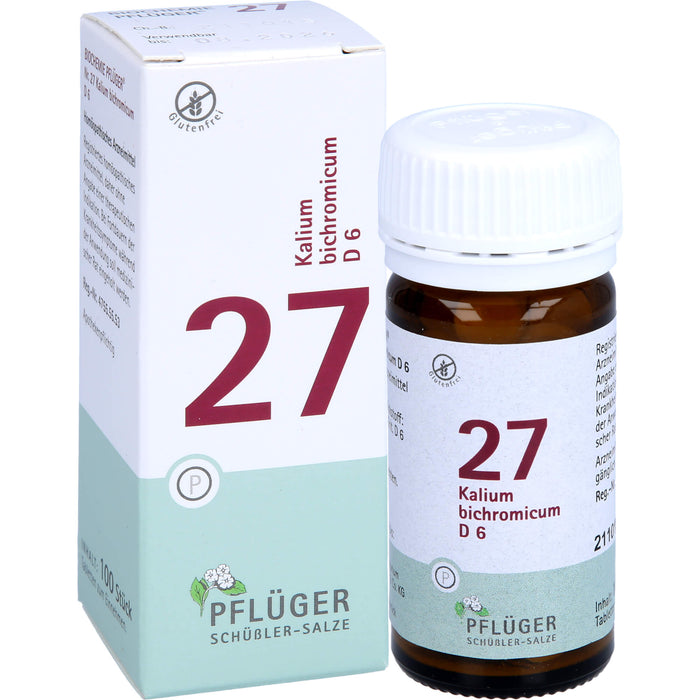 Pflüger Biochemie Nr.27 Kalium bichromicum D6 Tabletten, 100 St. Tabletten