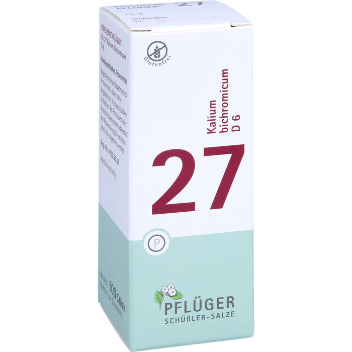 Pflüger Biochemie Nr.27 Kalium bichromicum D6 Tabletten, 100 St. Tabletten