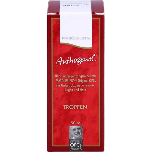 MASQUELIERs Anthogenol OPC Tropfen zur Unterstützung der Venen, Augen und Haut, 50 ml Lösung