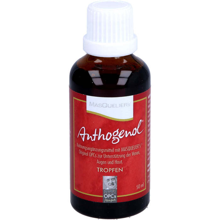 MASQUELIERs Anthogenol OPC Tropfen zur Unterstützung der Venen, Augen und Haut, 50 ml Lösung