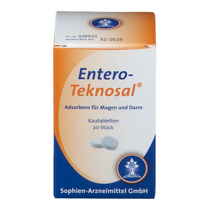 Entero-Teknosal Kautabletten Adsorbens für Magen und Darm, 20 St. Tabletten