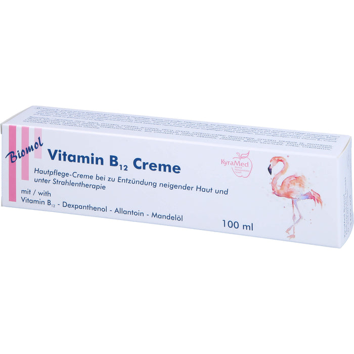 KyraMed Vitamin B12 Creme für zu Entzündung neigende Haut und bei Strahlentherapie, 100 ml Creme