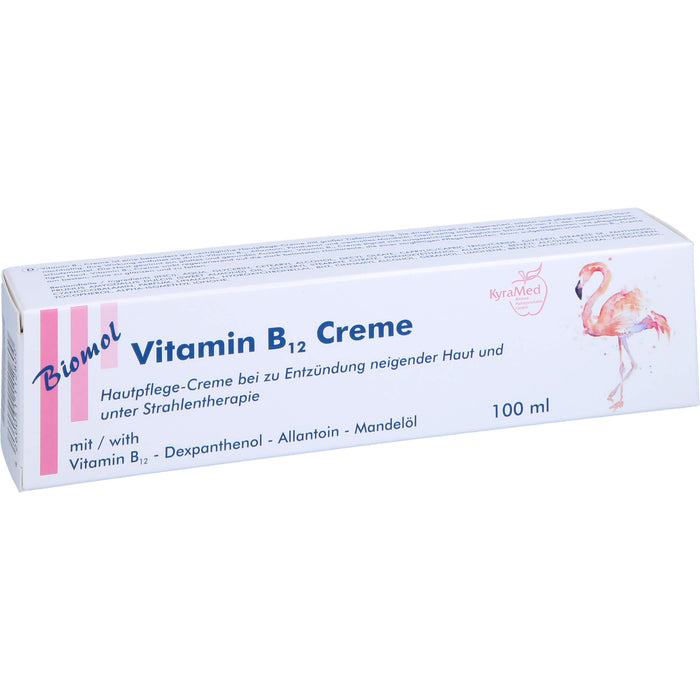 KyraMed Vitamin B12 Creme für zu Entzündung neigende Haut und bei Strahlentherapie, 100 ml Creme