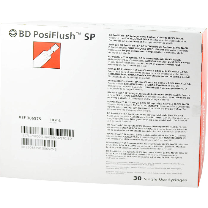 BD PosiFlush SP Spülsystem Fertigspritzen, 30X10 ml FER