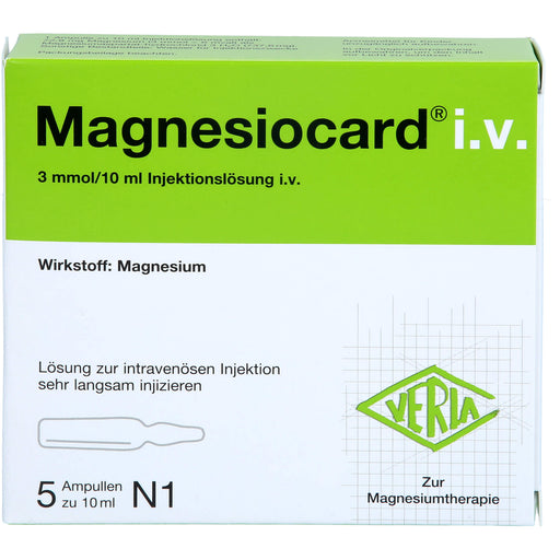 VERLA Magnesiocard i.v. Injektionslösung zur Magnesiumtherapie, 5 St. Ampullen