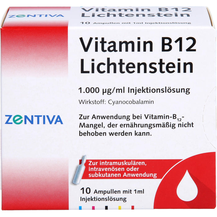 Vitamin B12 Lichtenstein 1000 µg/ml Injektionslösung, 10 St. Ampullen