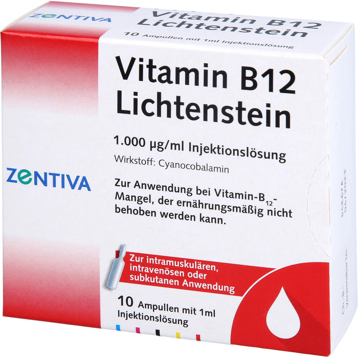 Vitamin B12 Lichtenstein 1000 µg/ml Injektionslösung, 10 St. Ampullen