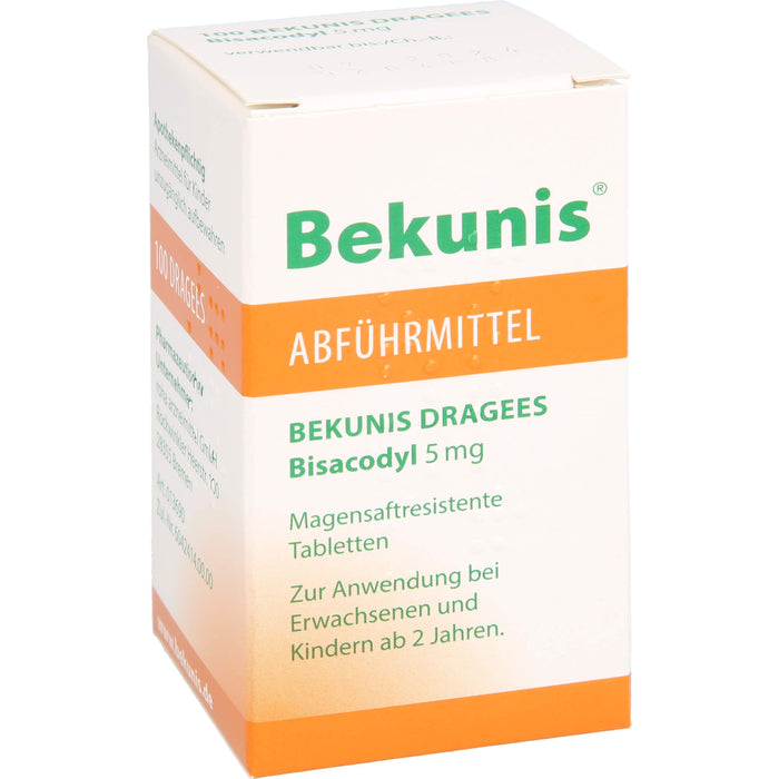 Bekunis Dragees Bisacodyl 5 mg Abführmittel, 100 pcs. Tablets