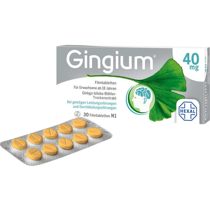 Gingium 40 mg Filmtabletten, 30 St. Tabletten
