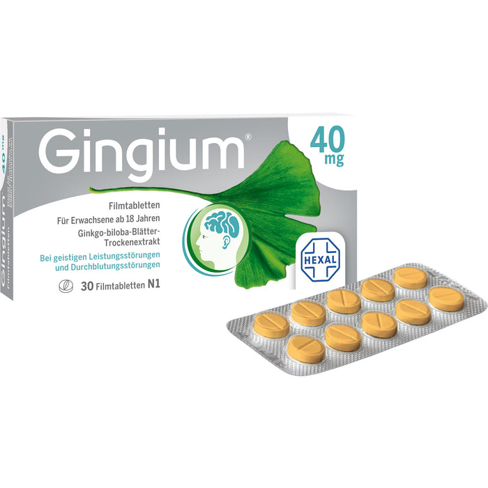 Gingium 40 mg Filmtabletten, 30 St. Tabletten