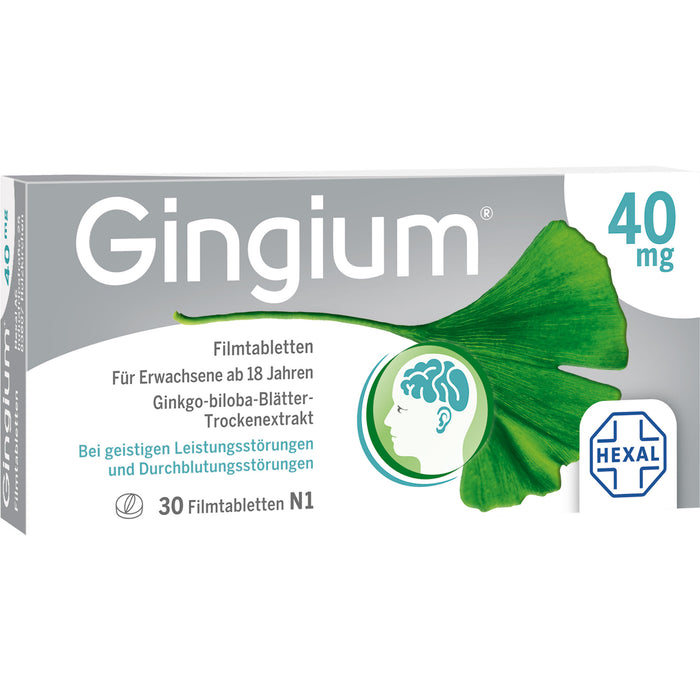 Gingium 40 mg Filmtabletten, 30 St. Tabletten