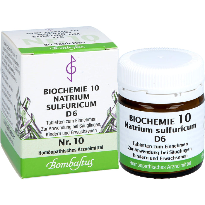 Biochemie 10 Natrium sulfuricum Bombastus D6 Tbl., 80 St TAB