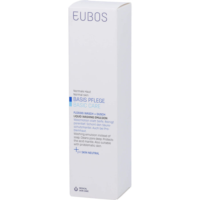 EUBOS flüssige Waschlotion für normale Haut blau pH neutral mit Dosierspender, 400 ml Lösung