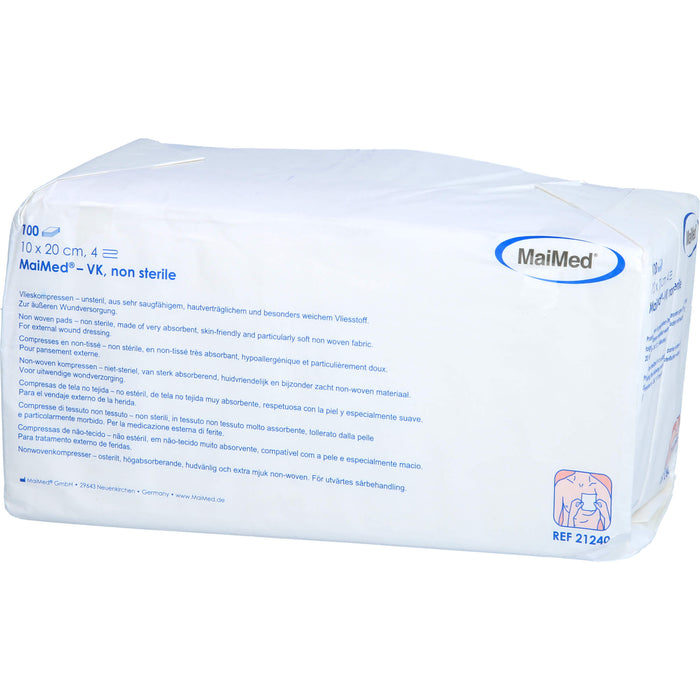 VLIESSTOFFKOMPRESSEN 10X20CM UNSTERIL 4FACH BRI, 100 St KOM