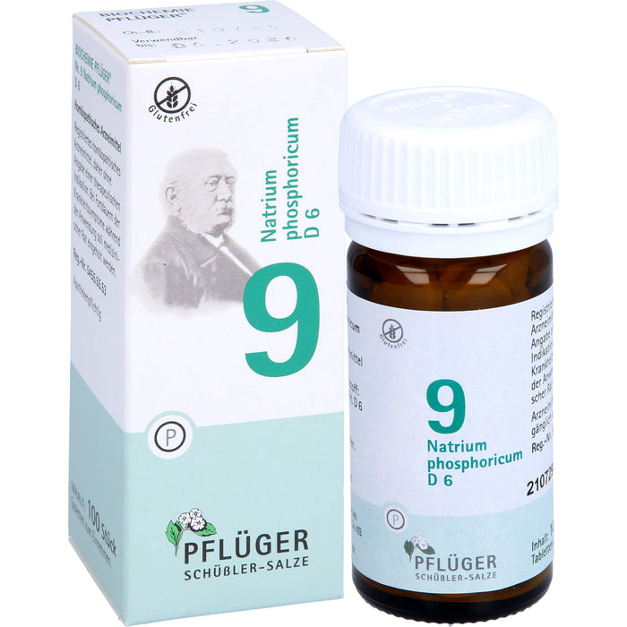 Pflüger Biochemie Nr.9 Natrium phosphoricum D6 Tabletten, 100 St. Tabletten