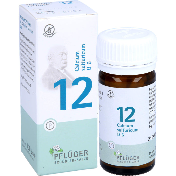 Pflüger Biochemie Nr.12 Calcium sulfuricum D6 Tabletten, 100 St. Tabletten