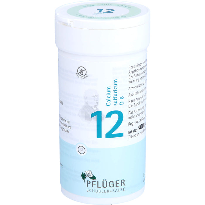Pflüger Biochemie Nr.12 Calcium sulfuricum D6 Tabletten, 400 St. Tabletten