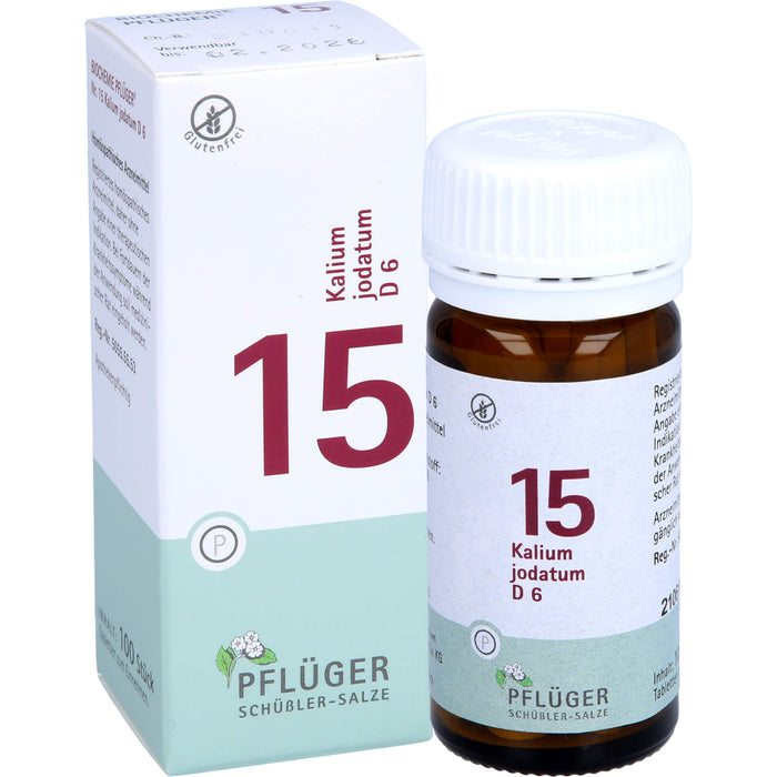 Pflüger Biochemie Nr.15 Kalium jodatum D6 Tabletten, 100 St. Tabletten
